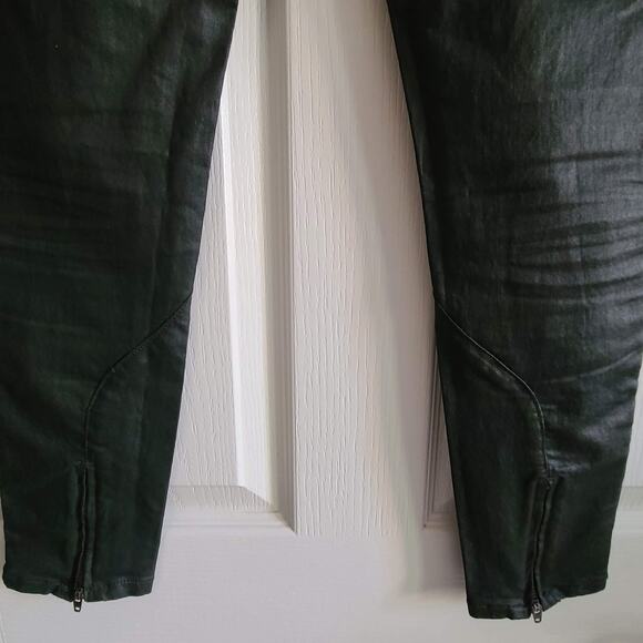 ALLSAINTS Brodie Petrel Gray Coated Skinny‎ Stretch Ankle Zip Jeans Women's 26 - Picture 9 of 15